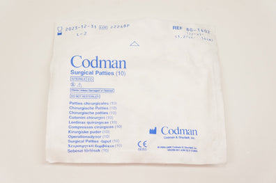 Codman 80-1402 Surgical Patties 1/2inch x 1inch ~ Lot of 5